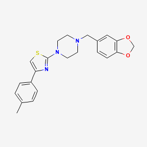 1-(1,3-Benzodioxol-5-ylmethyl)-4-[4-(4-methylphenyl)-1,3-thiazol-2-yl]piperazine