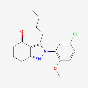 3-butyl-2-(5-chloro-2-methoxyphenyl)-2,5,6,7-tetrahydro-4H-indazol-4-one