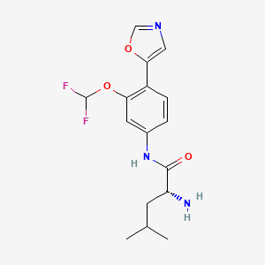 N-[3-(difluoromethoxy)-4-(1,3-oxazol-5-yl)phenyl]-D-leucinamide