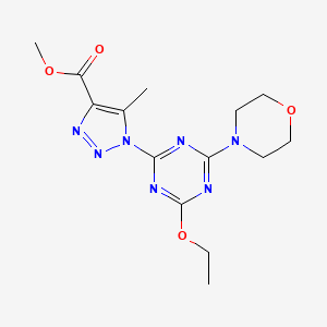 methyl 1-[4-ethoxy-6-(morpholin-4-yl)-1,3,5-triazin-2-yl]-5-methyl-1H-1,2,3-triazole-4-carboxylate