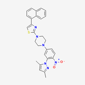 1-[3-(3,5-dimethyl-1H-pyrazol-1-yl)-4-nitrophenyl]-4-[4-(naphthalen-1-yl)-1,3-thiazol-2-yl]piperazine