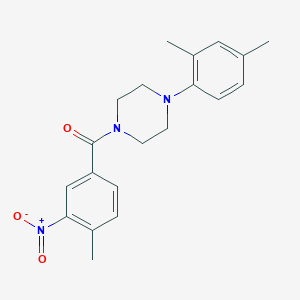 molecular formula C20H23N3O3 B11499261 [4-(2,4-Dimethylphenyl)piperazin-1-yl](4-methyl-3-nitrophenyl)methanone 