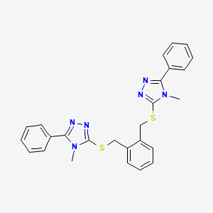 3,3'-[1,2-phenylenebis(methylenethio)]bis(4-methyl-5-phenyl-4H-1,2,4-triazole)