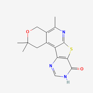 4,4,8-trimethyl-5-oxa-11-thia-9,14,16-triazatetracyclo[8.7.0.02,7.012,17]heptadeca-1,7,9,12(17),15-pentaen-13-one