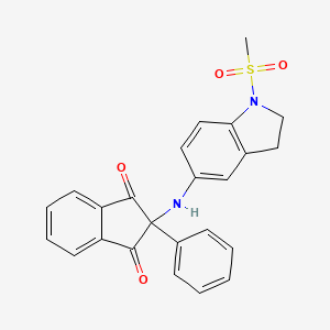 2-{[1-(methylsulfonyl)-2,3-dihydro-1H-indol-5-yl]amino}-2-phenyl-1H-indene-1,3(2H)-dione