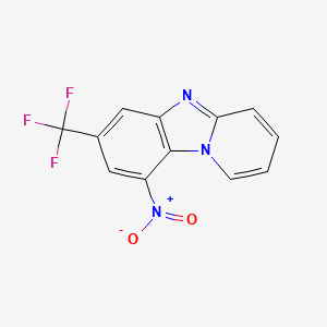 molecular formula C12H6F3N3O2 B11499325 9-Nitro-7-(trifluoromethyl)pyrido[1,2-a]benzimidazole 