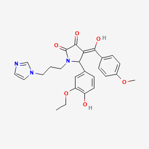 5-(3-ethoxy-4-hydroxyphenyl)-3-hydroxy-1-[3-(1H-imidazol-1-yl)propyl]-4-[(4-methoxyphenyl)carbonyl]-1,5-dihydro-2H-pyrrol-2-one