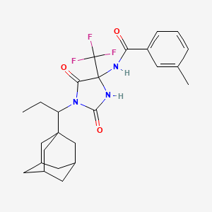 N-{1-[1-(Adamantan-1-YL)propyl]-2,5-dioxo-4-(trifluoromethyl)imidazolidin-4-YL}-3-methylbenzamide