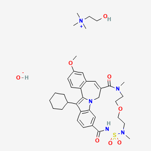 molecular formula C37H53N5O8S B1149936 TMC647055 Choline salt 