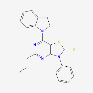 7-(2,3-dihydro-1H-indol-1-yl)-3-phenyl-5-propyl[1,3]thiazolo[4,5-d]pyrimidine-2(3H)-thione