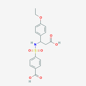 4-{[2-Carboxy-1-(4-ethoxyphenyl)ethyl]sulfamoyl}benzoic acid