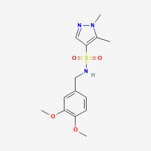 molecular formula C14H19N3O4S B11499380 N-(3,4-dimethoxybenzyl)-1,5-dimethyl-1H-pyrazole-4-sulfonamide 