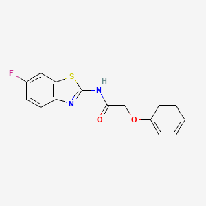 molecular formula C15H11FN2O2S B11499401 N-(6-fluoro-1,3-benzothiazol-2-yl)-2-phenoxyacetamide 