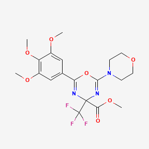 methyl 2-(morpholin-4-yl)-4-(trifluoromethyl)-6-(3,4,5-trimethoxyphenyl)-4H-1,3,5-oxadiazine-4-carboxylate