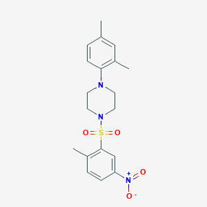 Piperazine, 1-(2,4-dimethylphenyl)-4-[(2-methyl-5-nitrophenyl)sulfonyl]-