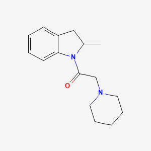 molecular formula C16H22N2O B11499418 2-Methyl-1-piperidinoacetylindoline CAS No. 64140-52-9