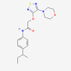 N-(4-sec-butylphenyl)-2-[(4-morpholin-4-yl-1,2,5-thiadiazol-3-yl)oxy]acetamide