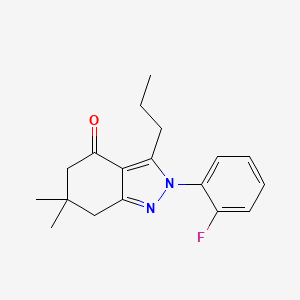 2-(2-fluorophenyl)-6,6-dimethyl-3-propyl-2,5,6,7-tetrahydro-4H-indazol-4-one