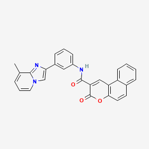 N-(3-{8-Methylimidazo[1,2-A]pyridin-2-YL}phenyl)-3-oxo-3H-benzo[F]chromene-2-carboxamide