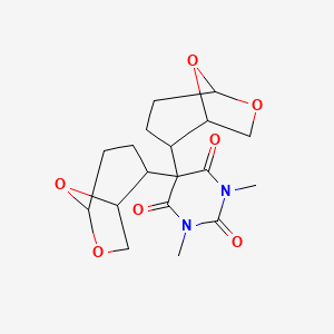 molecular formula C18H24N2O7 B11499447 5,5-di(6,8-dioxabicyclo[3.2.1]oct-2-yl)-1,3-dimethylpyrimidine-2,4,6(1H,3H,5H)-trione 