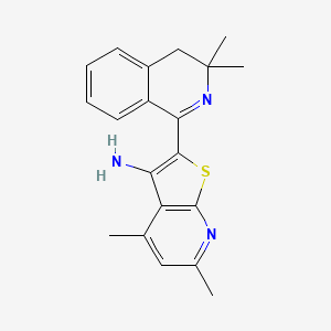 2-(3,3-Dimethyl-3,4-dihydroisoquinolin-1-yl)-4,6-dimethylthieno[2,3-b]pyridin-3-amine