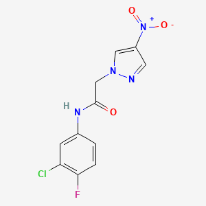 N-(3-chloro-4-fluorophenyl)-2-(4-nitro-1H-pyrazol-1-yl)acetamide