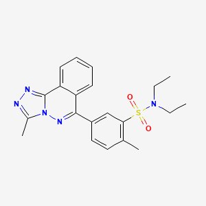 molecular formula C21H23N5O2S B11499523 N,N-diethyl-2-methyl-5-(3-methyl[1,2,4]triazolo[3,4-a]phthalazin-6-yl)benzenesulfonamide 