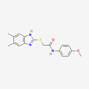 2-[(5,6-dimethyl-1H-benzimidazol-2-yl)sulfanyl]-N-(4-methoxyphenyl)acetamide