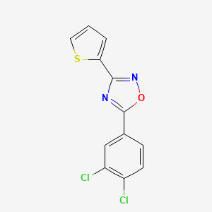 molecular formula C12H6Cl2N2OS B11499575 5-(3,4-Dichlorophenyl)-3-(thiophen-2-yl)-1,2,4-oxadiazole 