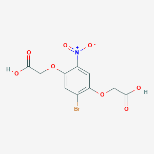 molecular formula C10H8BrNO8 B11499579 2-[5-Bromo-4-(carboxymethoxy)-2-nitrophenoxy]acetic acid 