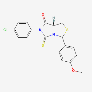 (7aR)-6-(4-chlorophenyl)-3-(4-methoxyphenyl)-5-thioxotetrahydro-7H-imidazo[1,5-c][1,3]thiazol-7-one