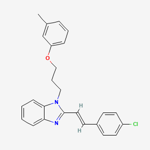 2-[(E)-2-(4-chlorophenyl)ethenyl]-1-[3-(3-methylphenoxy)propyl]-1H-benzimidazole