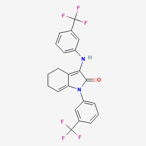 1-[3-(trifluoromethyl)phenyl]-3-{[3-(trifluoromethyl)phenyl]amino}-1,4,5,6-tetrahydro-2H-indol-2-one