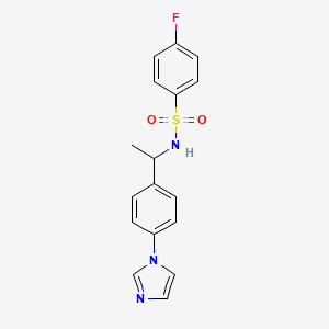 Benzenesulfonamide, 4-fluoro-N-[1-[4-(1H-imidazol-1-yl)phenyl]ethyl]-