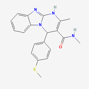 N,2-dimethyl-4-[4-(methylsulfanyl)phenyl]-1,4-dihydropyrimido[1,2-a]benzimidazole-3-carboxamide