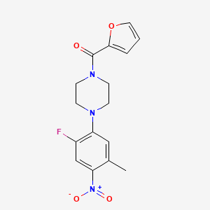 [4-(2-Fluoro-5-methyl-4-nitrophenyl)piperazin-1-yl](furan-2-yl)methanone