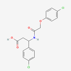 molecular formula C17H15Cl2NO4 B11499695 3-{[(4-Chlorophenoxy)acetyl]amino}-3-(4-chlorophenyl)propanoic acid 