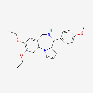 4-(8,9-diethoxy-5,6-dihydro-4H-pyrrolo[1,2-a][1,4]benzodiazepin-4-yl)phenyl methyl ether