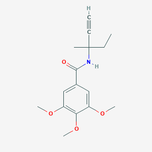 molecular formula C16H21NO4 B11499710 3,4,5-trimethoxy-N-(3-methylpent-1-yn-3-yl)benzamide 