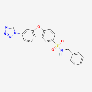 N-benzyl-7-(1H-tetrazol-1-yl)dibenzo[b,d]furan-2-sulfonamide