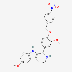 6-methoxy-1-{3-methoxy-4-[(4-nitrobenzyl)oxy]phenyl}-2,3,4,9-tetrahydro-1H-beta-carboline