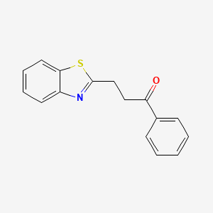 molecular formula C16H13NOS B11499752 3-Benzothiazol-2-yl-1-phenyl-propan-1-one 