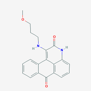 molecular formula C20H18N2O3 B11499756 1-[(3-methoxypropyl)amino]-3H-naphtho[1,2,3-de]quinoline-2,7-dione 