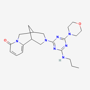 3-[4-(morpholin-4-yl)-6-(propylamino)-1,3,5-triazin-2-yl]-1,2,3,4,5,6-hexahydro-8H-1,5-methanopyrido[1,2-a][1,5]diazocin-8-one