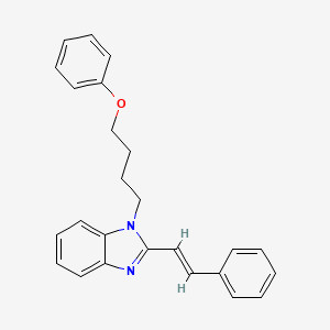 1-(4-phenoxybutyl)-2-[(E)-2-phenylethenyl]-1H-benzimidazole