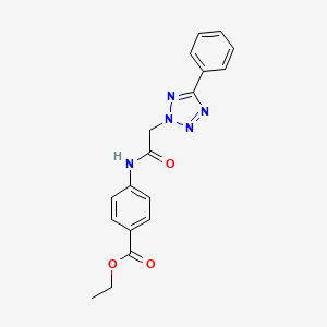 molecular formula C18H17N5O3 B11499813 ethyl 4-{[(5-phenyl-2H-tetrazol-2-yl)acetyl]amino}benzoate 