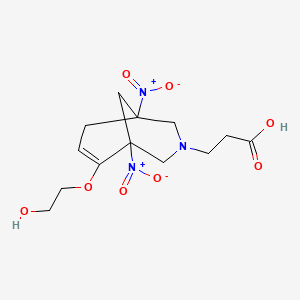 3-[6-(2-Hydroxyethoxy)-1,5-dinitro-3-azabicyclo[3.3.1]non-6-en-3-yl]propanoic acid