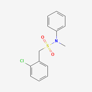 molecular formula C14H14ClNO2S B11499821 1-(2-chlorophenyl)-N-methyl-N-phenylmethanesulfonamide 