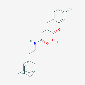 3-{[2-(Adamantan-1-YL)ethyl]carbamoyl}-2-[(4-chlorophenyl)methyl]propanoic acid