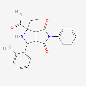 1-Ethyl-3-(2-hydroxyphenyl)-4,6-dioxo-5-phenyloctahydropyrrolo[3,4-c]pyrrole-1-carboxylic acid